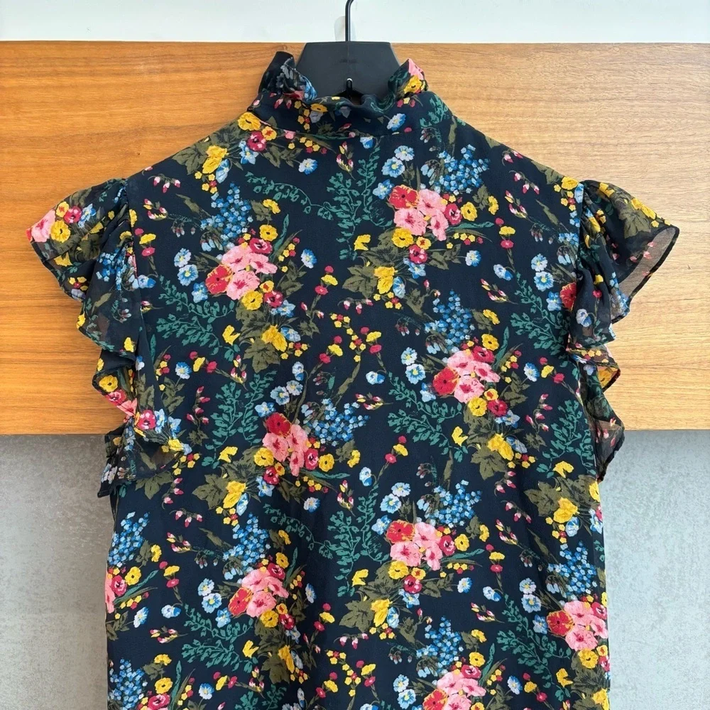 Madewell x No.6 Silk Beacon Dress in Garden Bouquet, Size 0